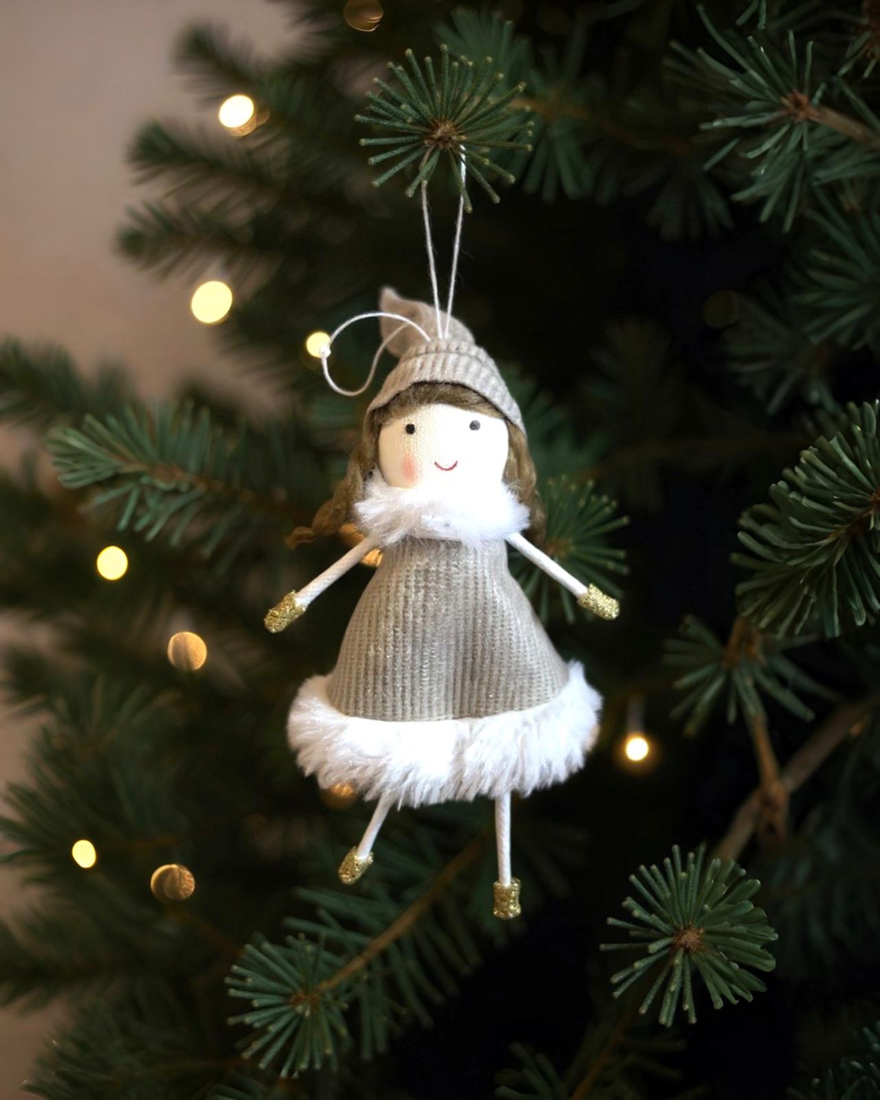 Yılbaşı Ağaç Pembe Renkli Süsü Melek