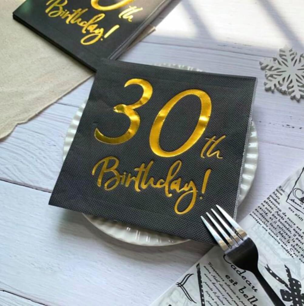 30 Yaş Baskılı Parti Peçetesi