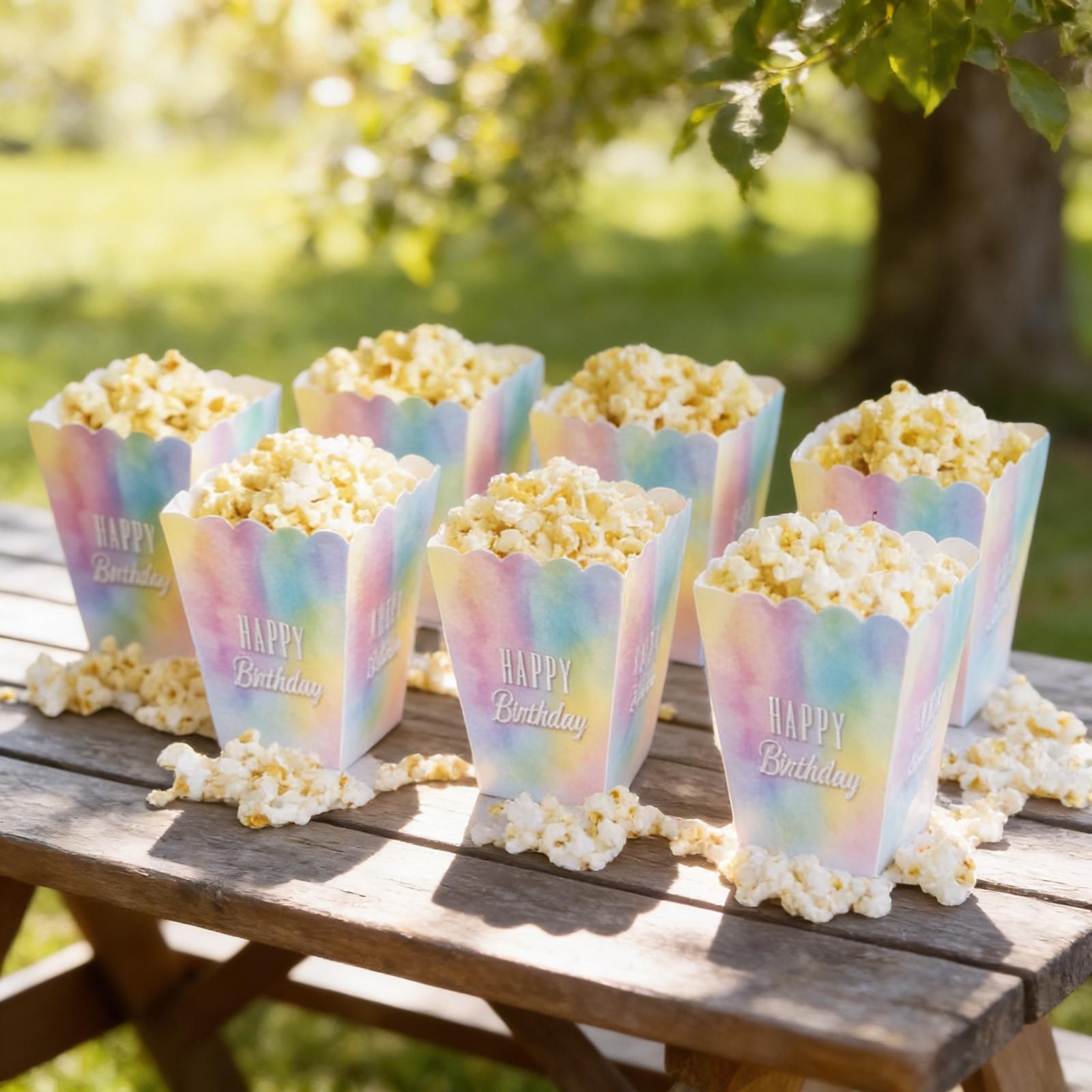 Makaron Happy birthday popcorn kutusu 8 adet