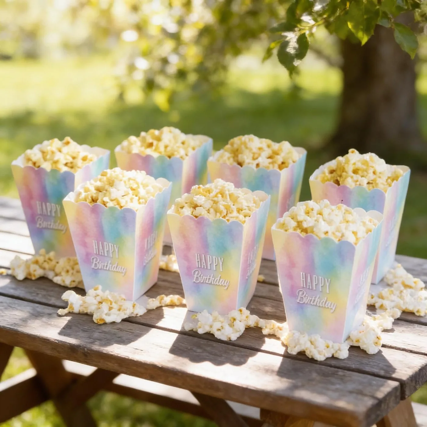 Makaron Happy birthday popcorn kutusu 8 adet