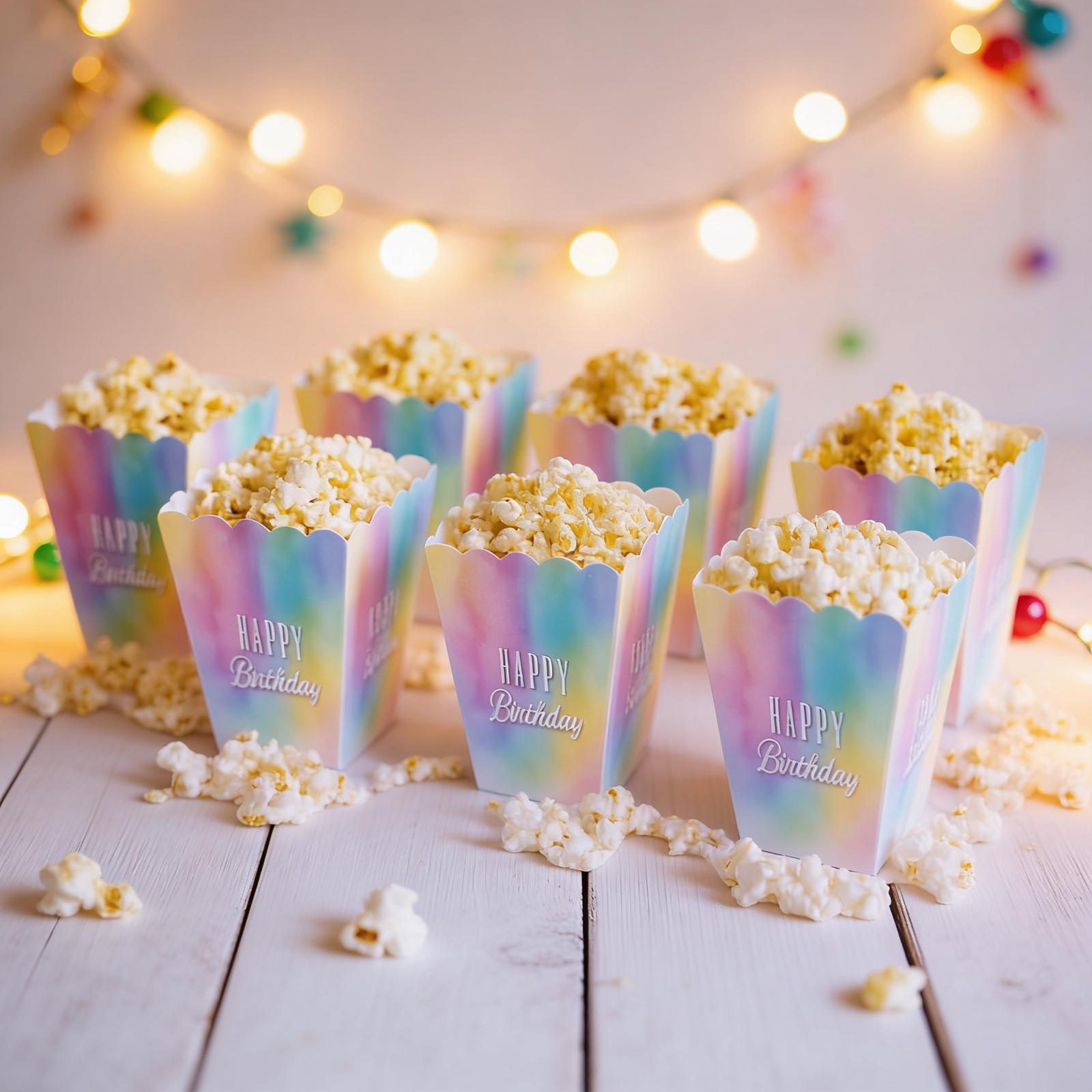 Makaron Happy birthday popcorn kutusu 8 adet