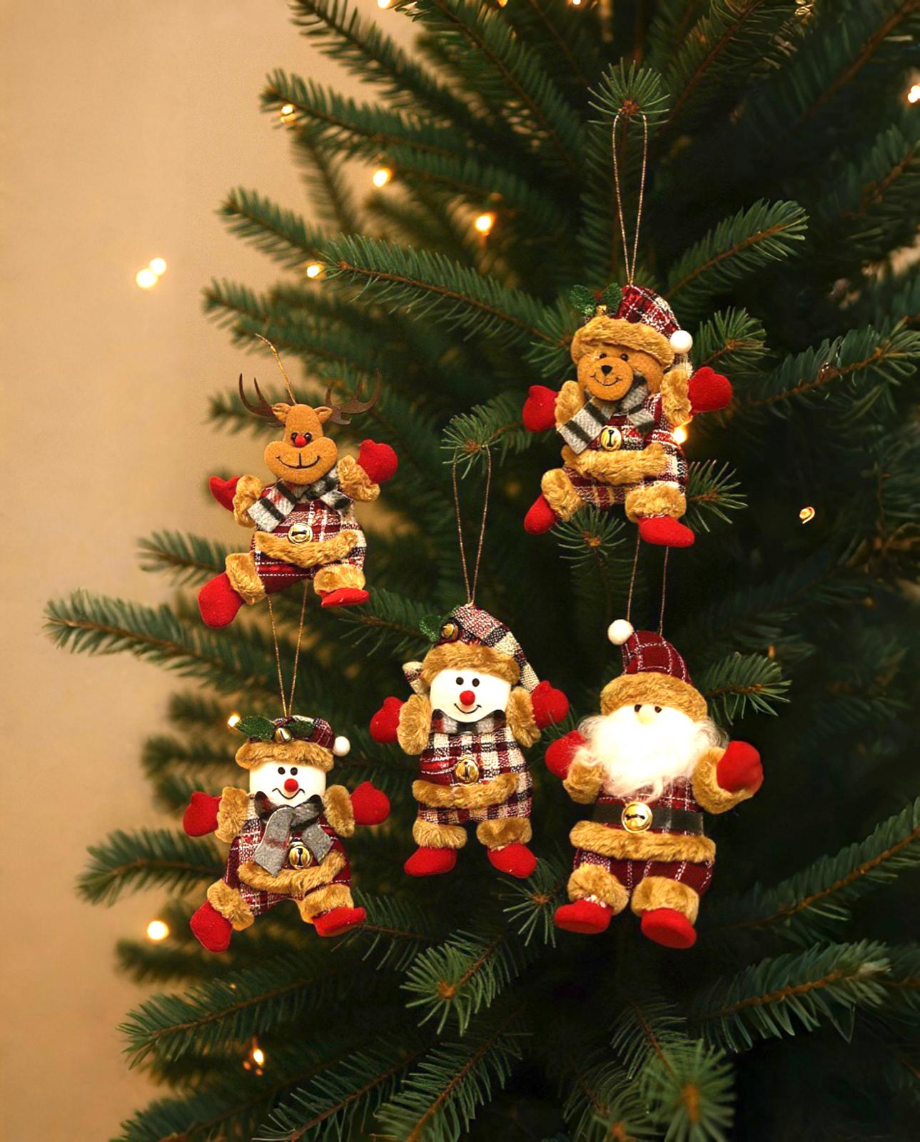 Yılbaşı Ağacı Peluş Set Süs 4 lÜ