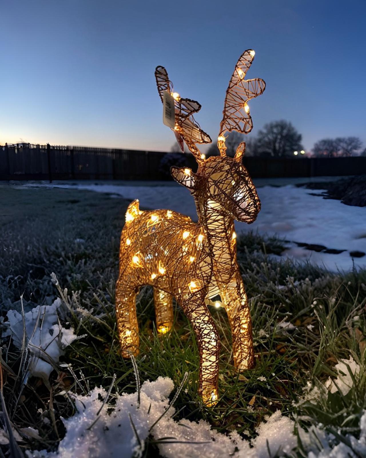 Yılbaşı Rose Gold Renkli Geyik Süs