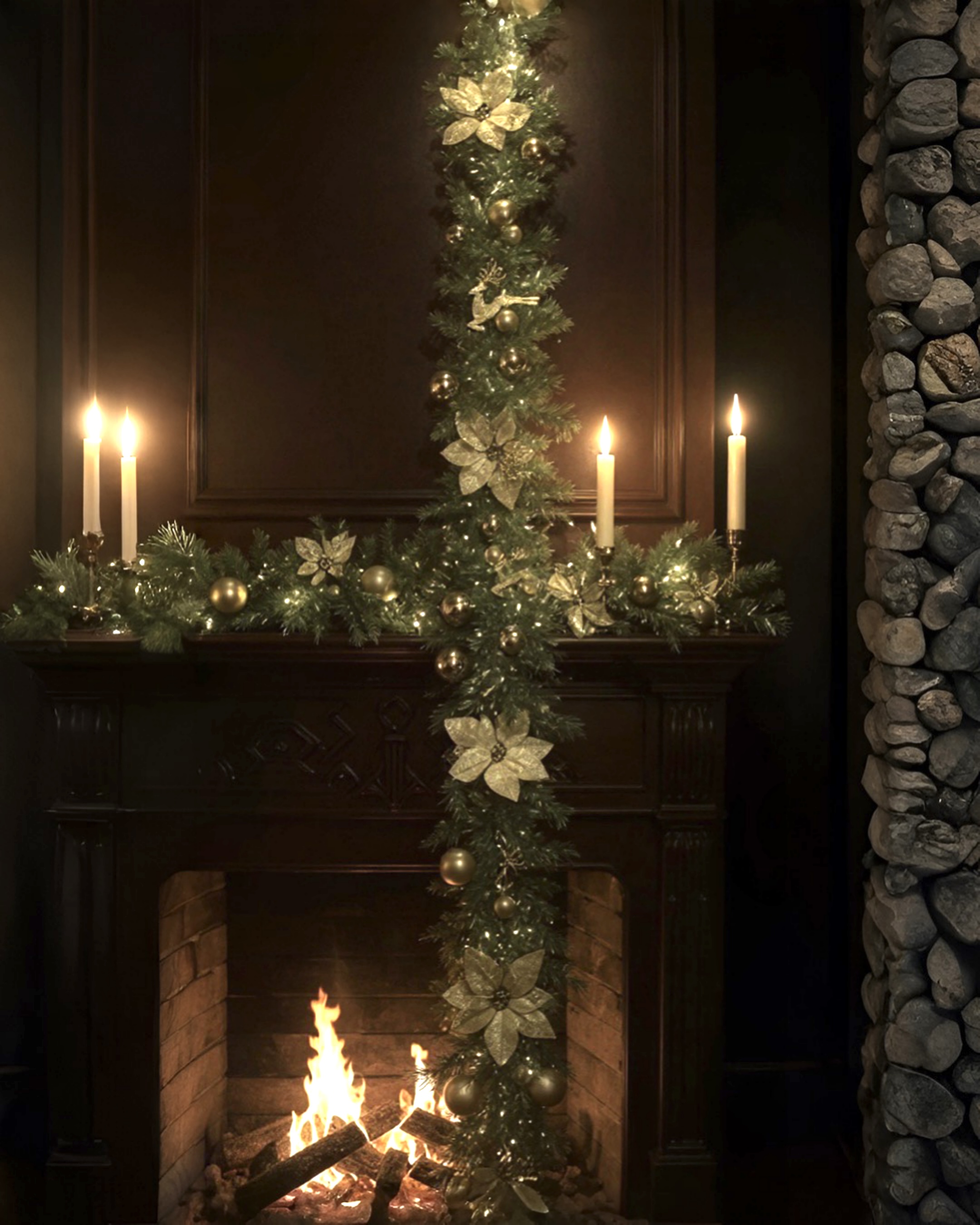 Lüks Yeşil Renkli Garland Dekor Süs 230 cm