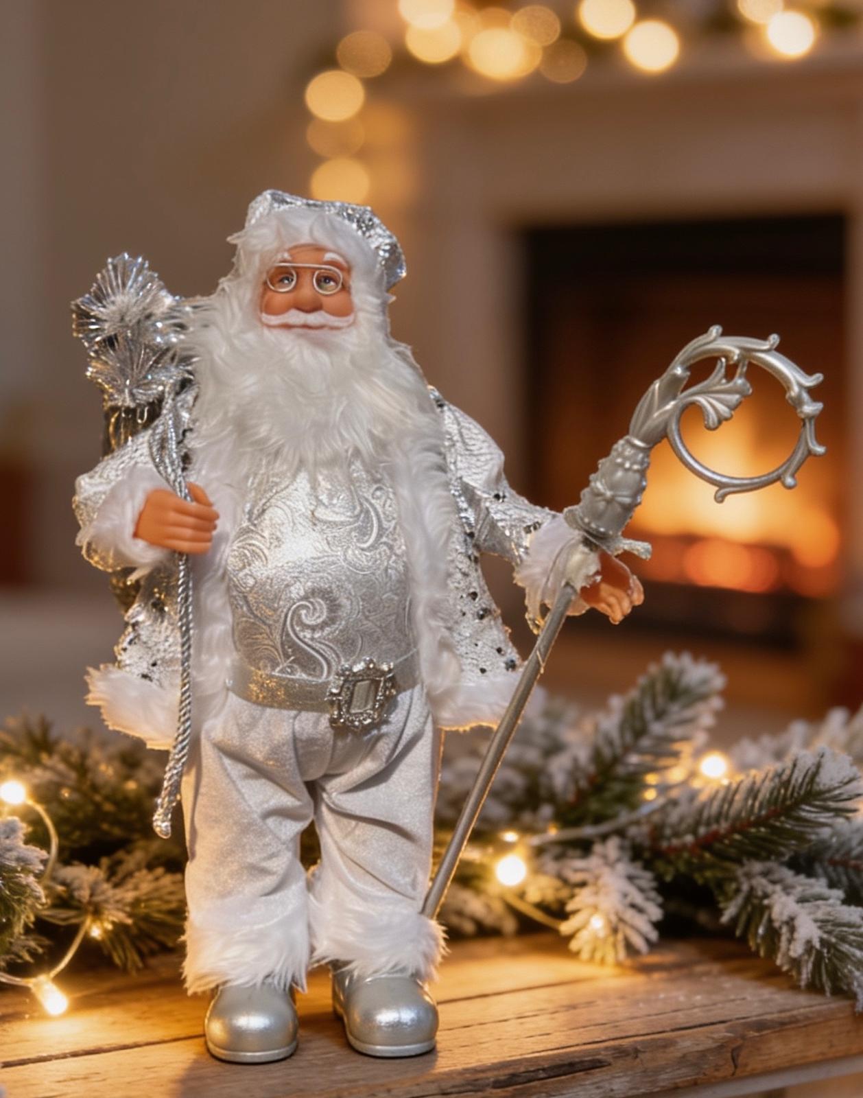 Noel Baba  Beyaz 50 Cm