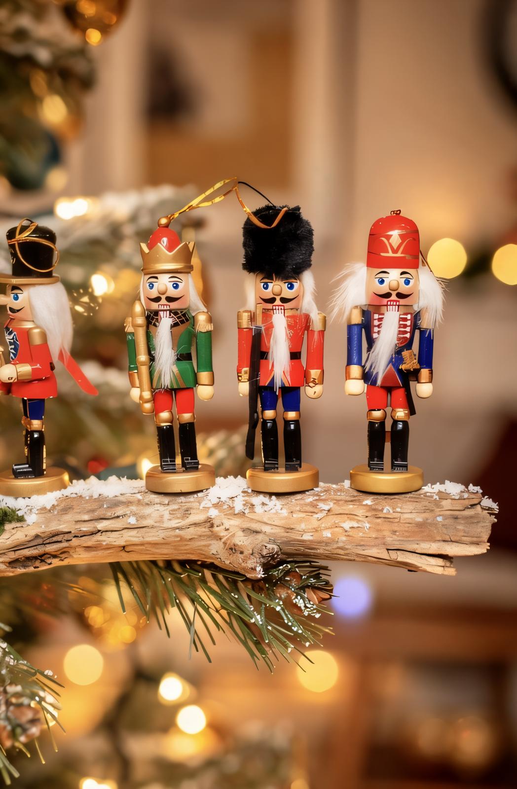 Yılbaşı Fındıkkıran Kurşun Asker 13 cm 4lü Set