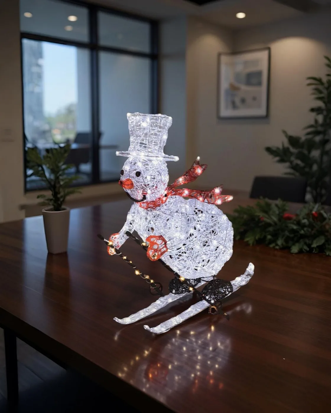 Yılbaşı Kardan Adam Kayak  150 LED 81 cm 1 adet