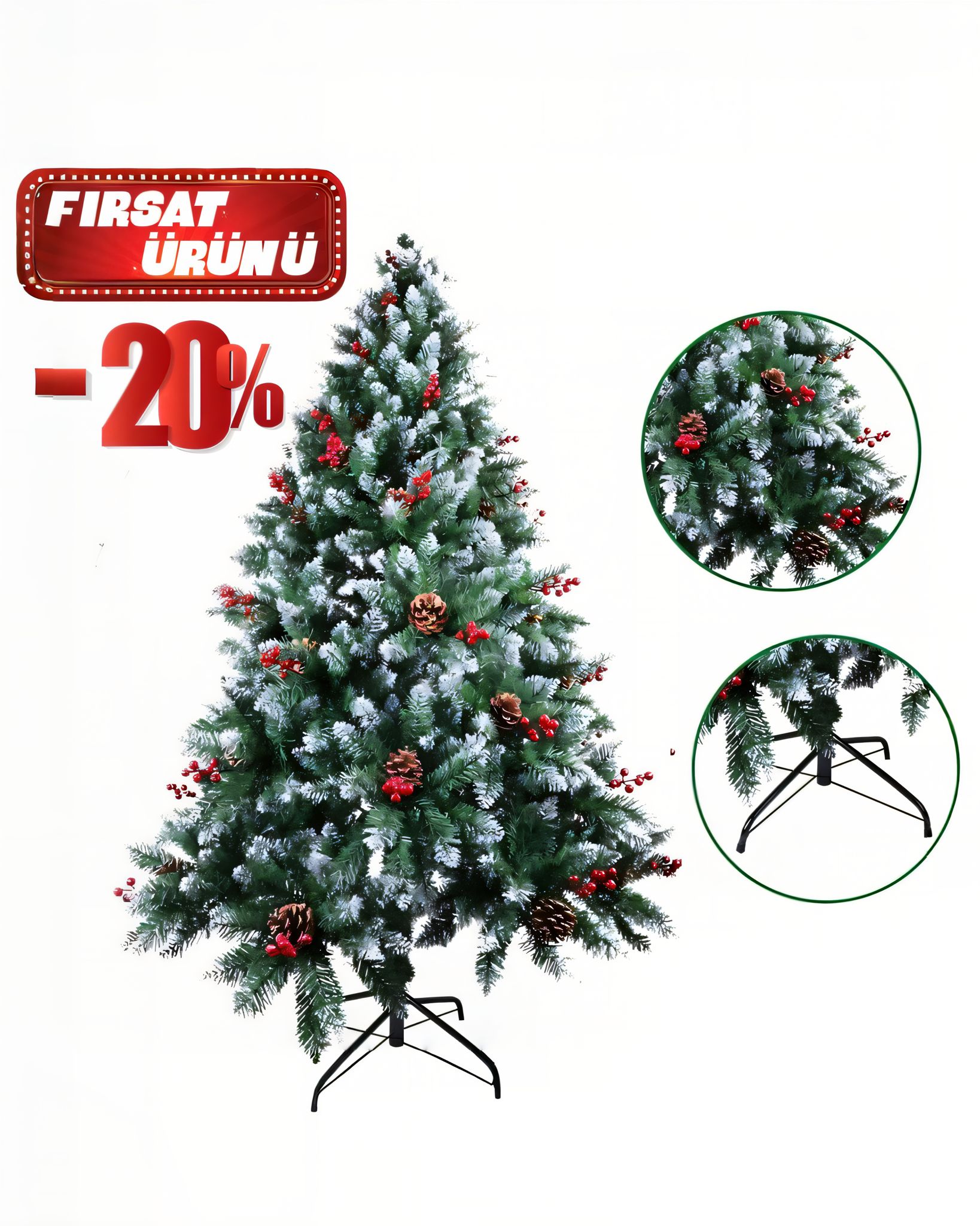 150 CM Kozalaklı 550 Dallı Yılbaşı Ağacı