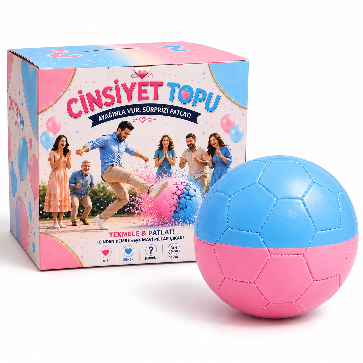 Cinsiyet Topu Gender Reveal Sürpriz Futbol Topu