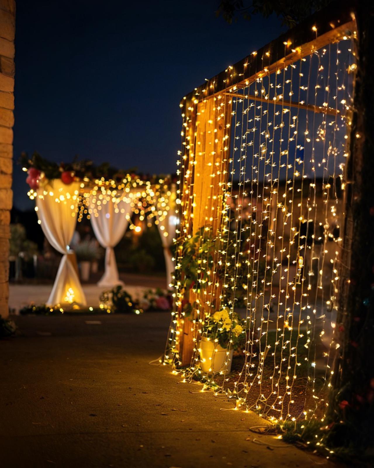 Perde Saçak Yılbaşı Led Günışığı  3*3 Metre Işık