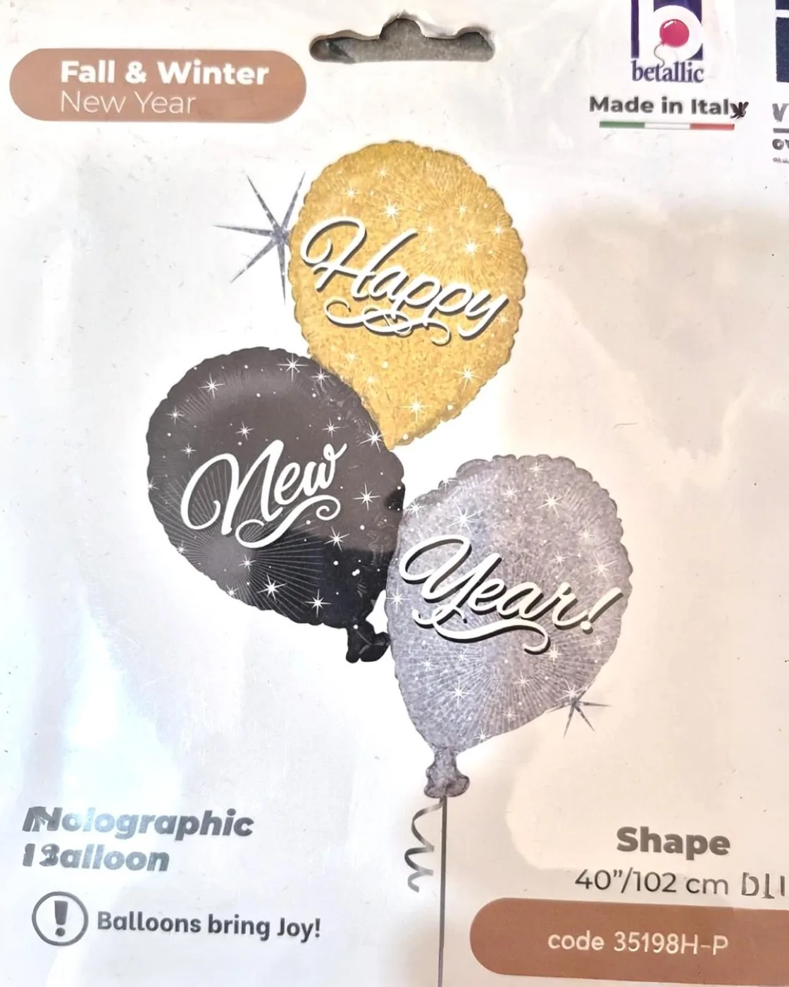 Yılbaşı Happy New year Balon Temalı Folyo Balon