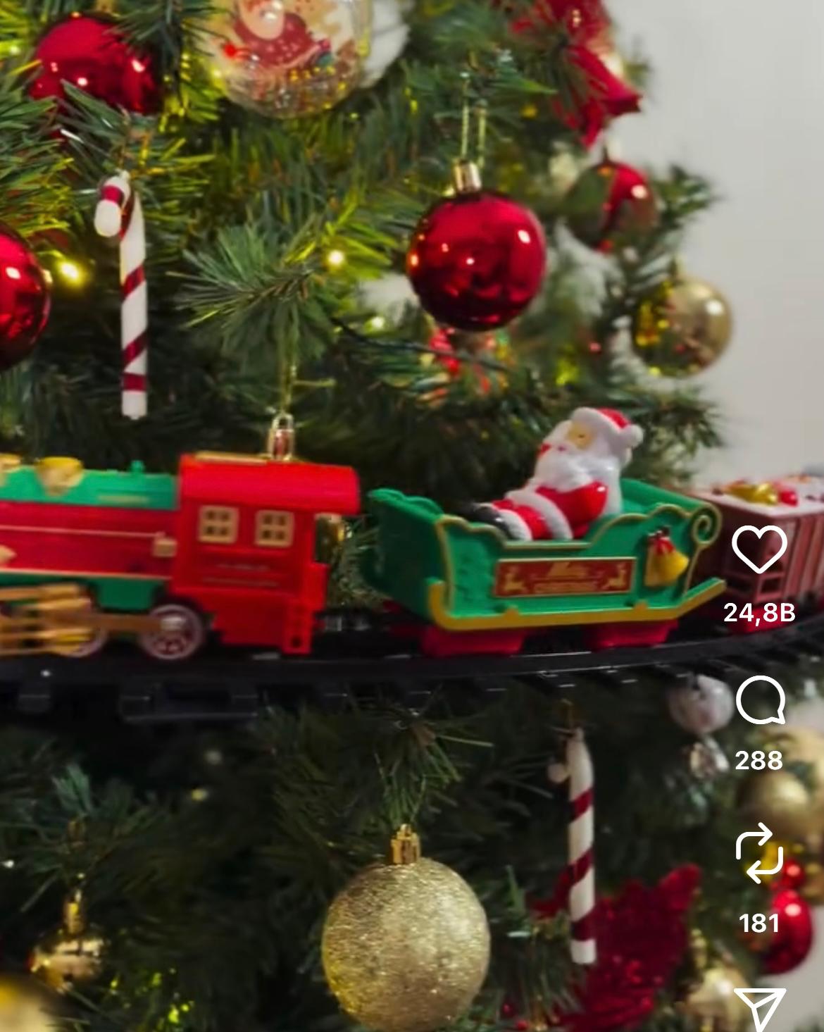 Hareketli Yılbaşı Ağacı Treni Dekor Süs