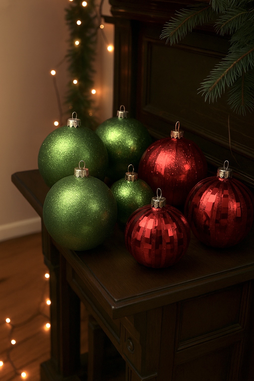 Yılbaşı Ağaç Top Süs Karma 15 CM 9 Adet