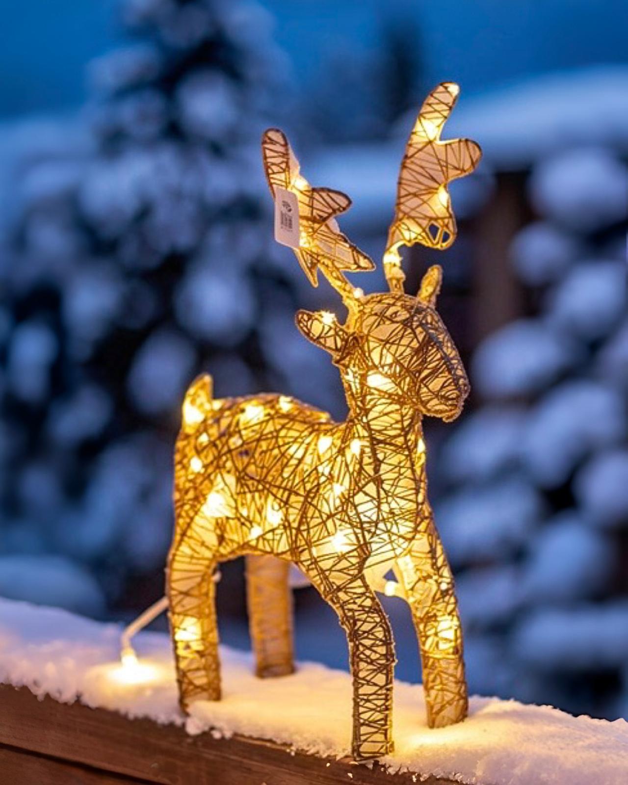 Yılbaşı Rose Gold Renkli Geyik Süs