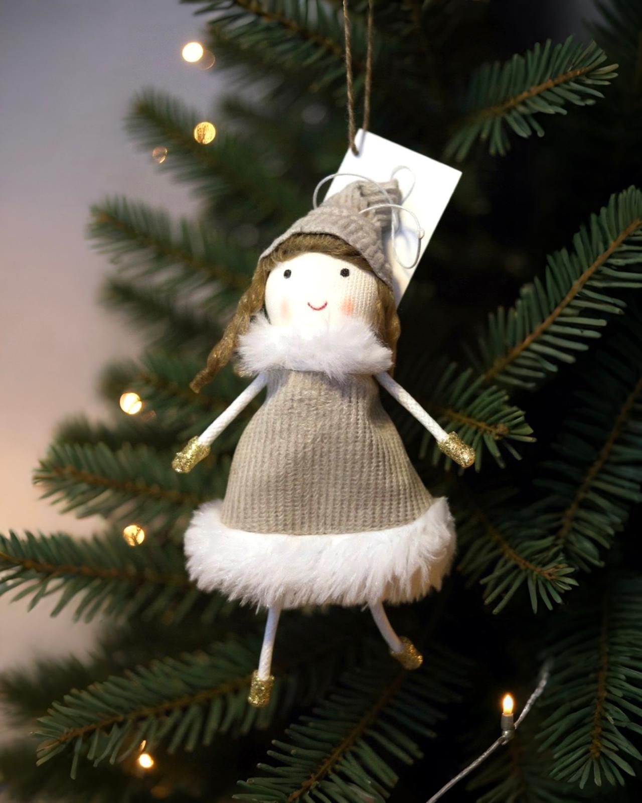 Yılbaşı Ağaç Pembe Renkli Süsü Melek