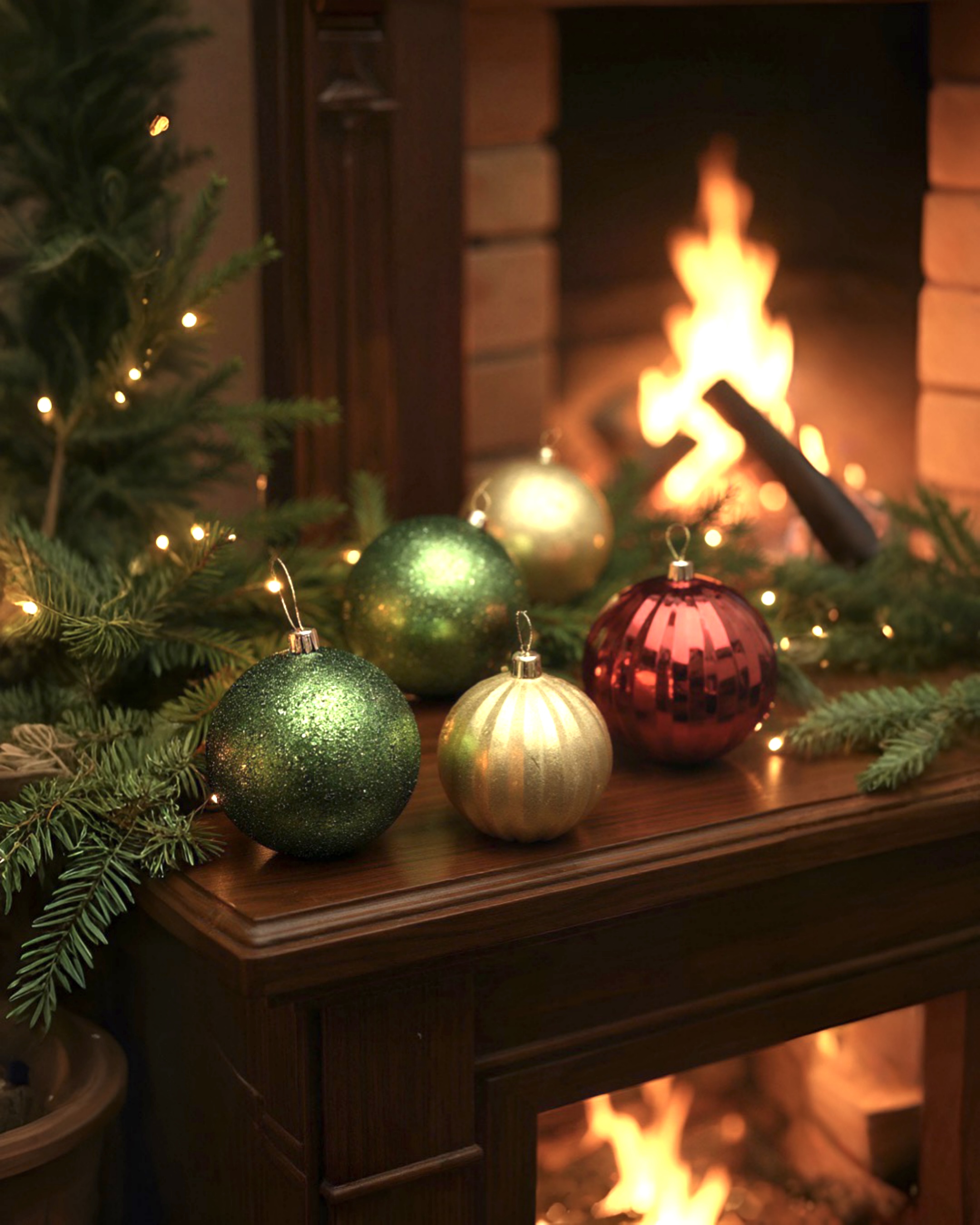 Yılbaşı Ağaç Top Süs Karma 15 CM 9 Adet