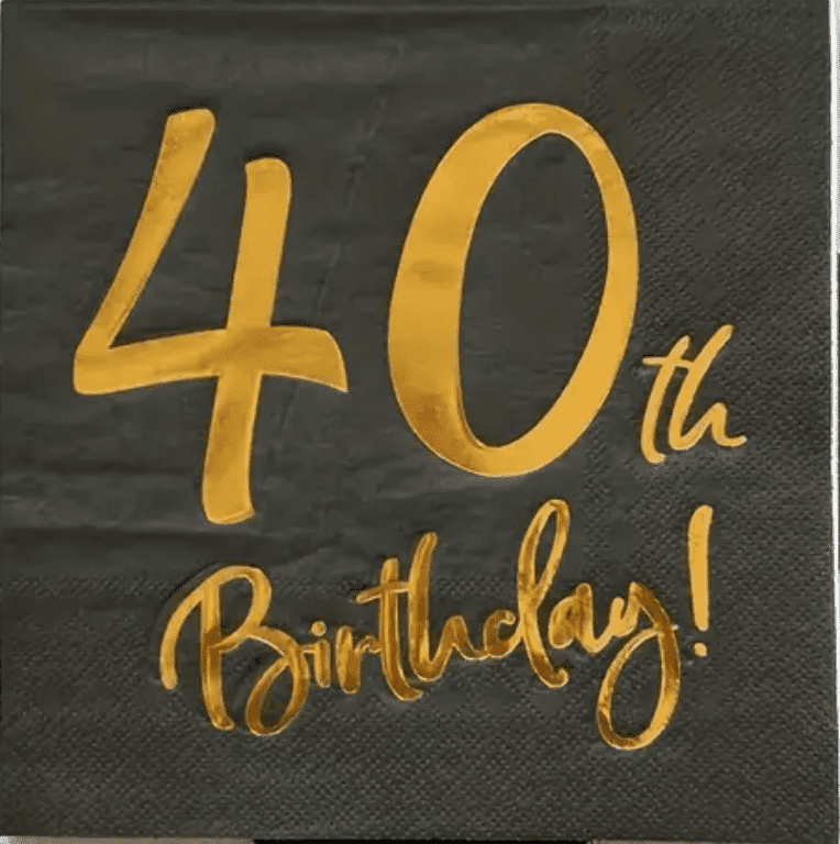 40 Yaş Baskılı Parti Peçetesi