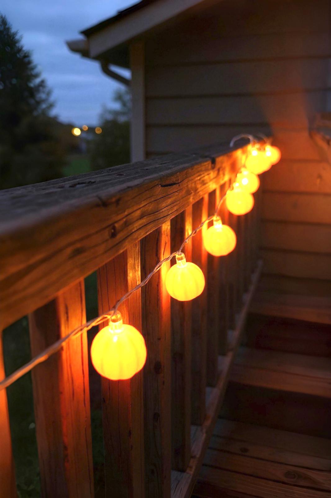 Cadılar Bayramı Kabak Işıklı Dekor Süs 10 lu