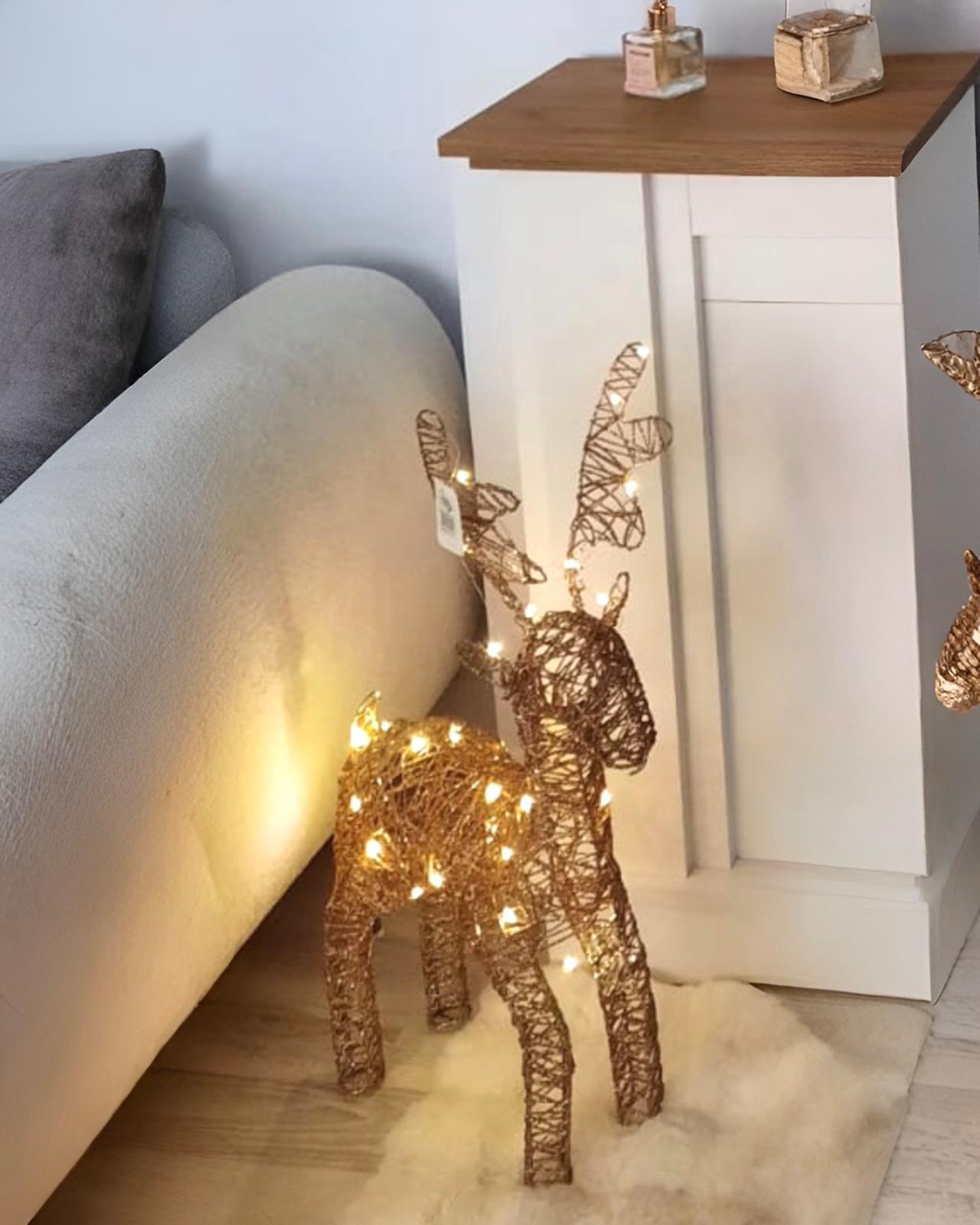 Yılbaşı Rose Gold Renkli Geyik Süs