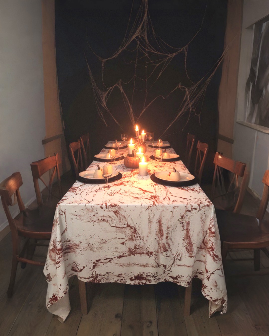 Kan Desenli Çok Amaçlı Halloween Kumaşı 120×200 cm