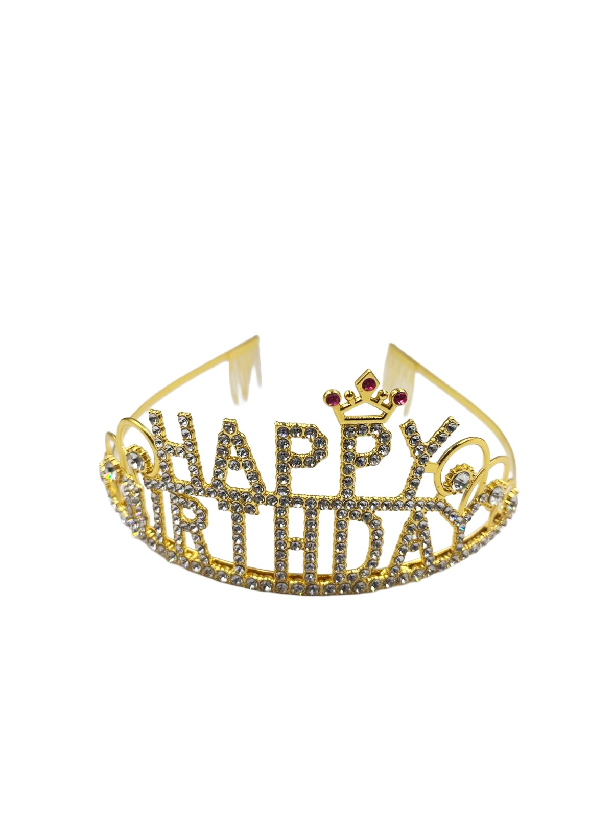 Happy Birthday Yazılı Taşlı Kraliçe Tacı