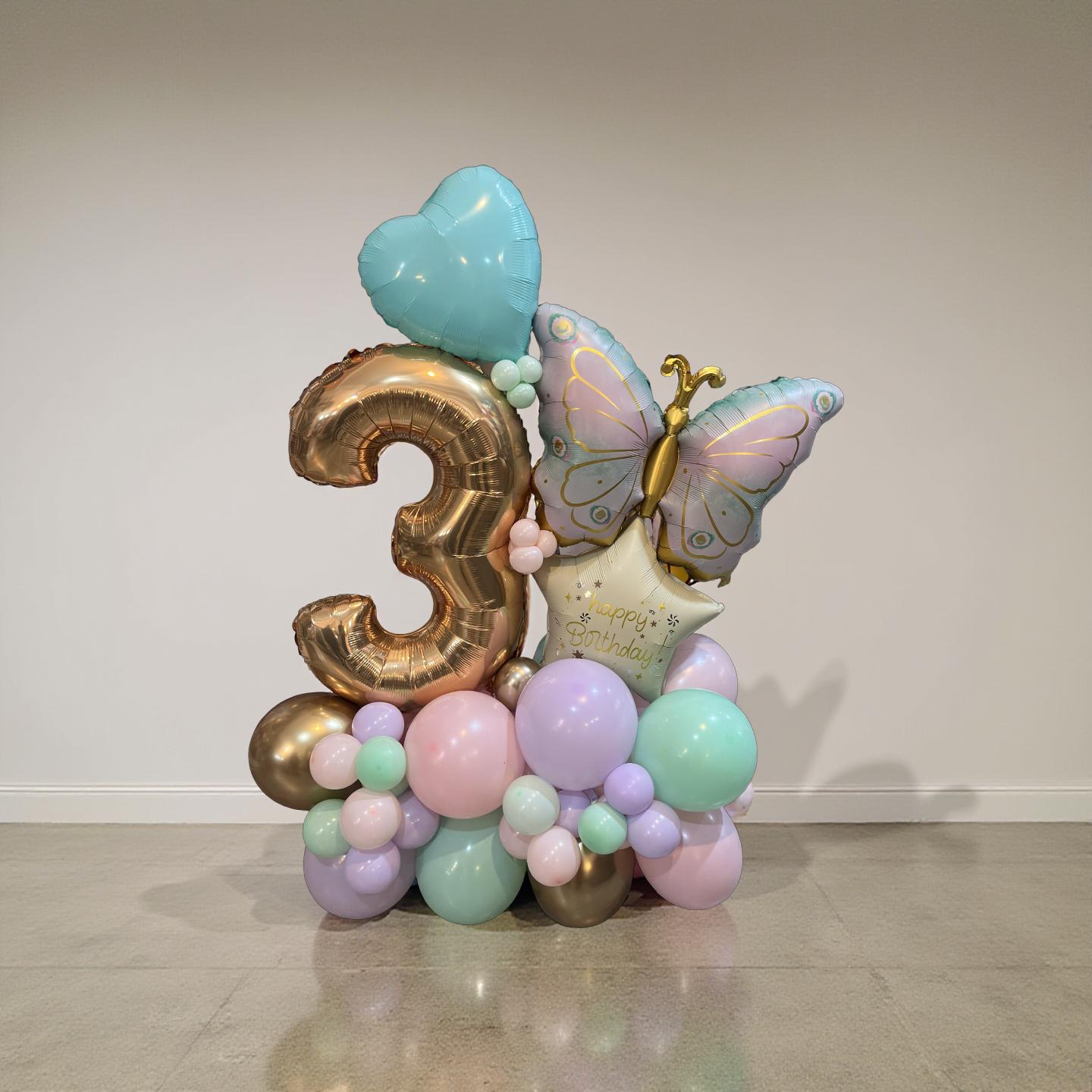 Kelebek Temalı Balon Buket Aranjmanı