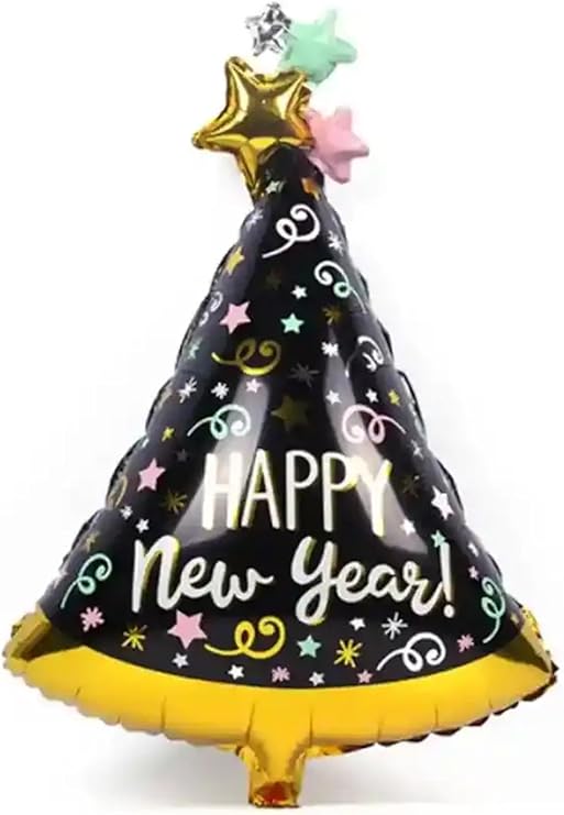 Happy New Year Yıldız Folyo Balon