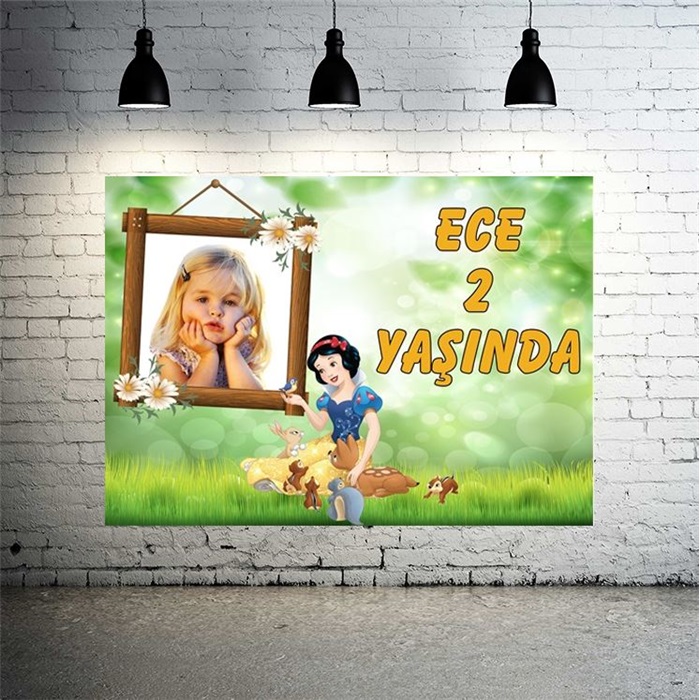 Kişiye Özel Pamuk Prenses Temalı Afiş