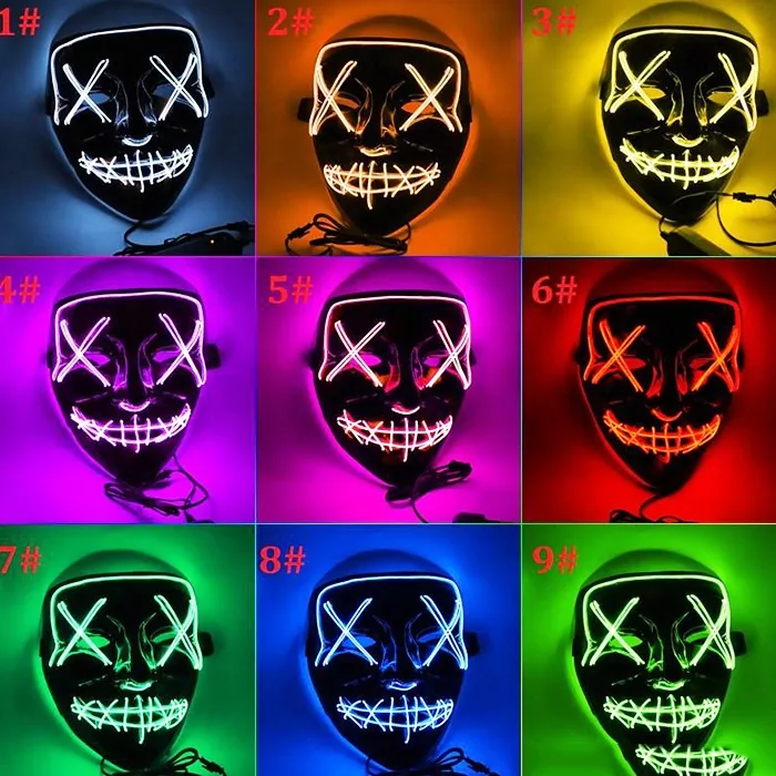 Led Işıklı Katil Joker Cosplay Maske
