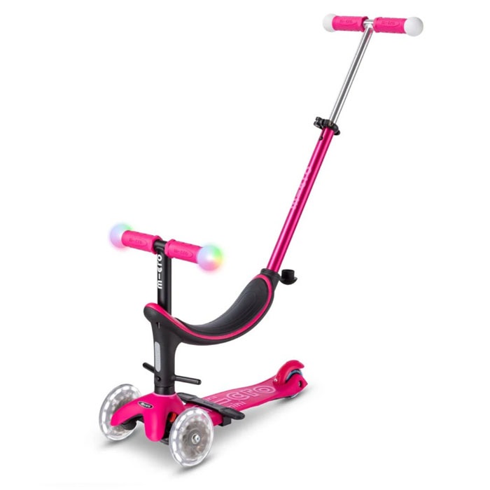 Micro Mini2grow Deluxe Magic Led 3 Tekerlekli Scooter Pink