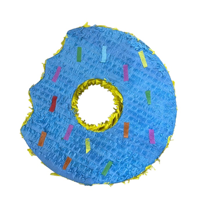 Pembe Ve Mavi Donut Şekilli Pinyata