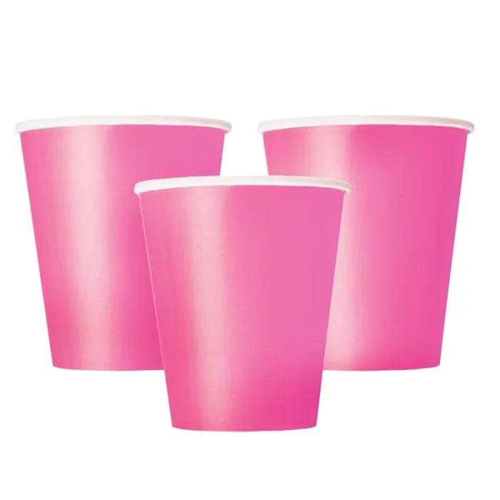 Pembe Karton Bardak 8 Adet