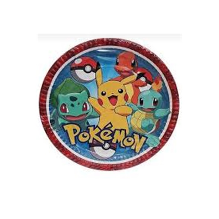 Pokemon Temalı Karton Tabak