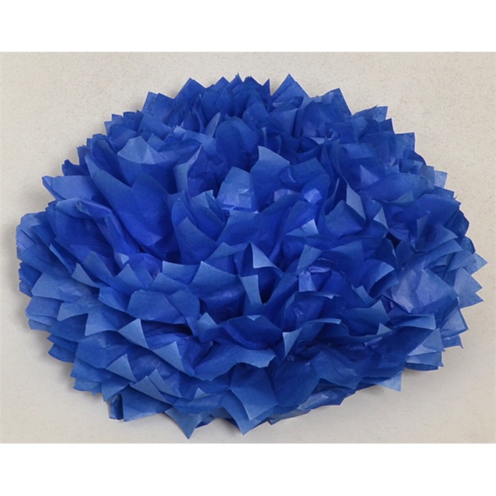 Ponpon Çiçek Süs Koyu Mavi