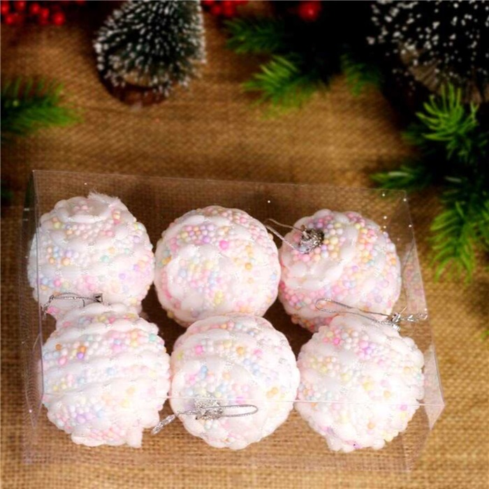 Renkli Pıtırcıklı Yılbaşı Ağacı Top Süs