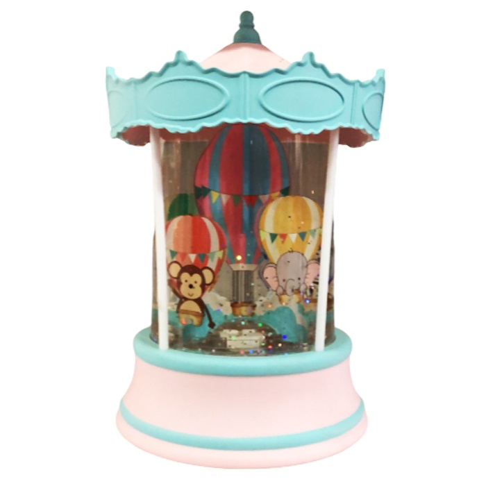 Safari Hayvanları Işıklı Müzikli Dönen Kar Küresi