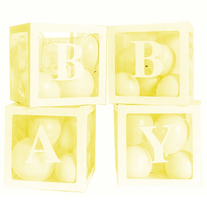 Sarı Renkli Şeffaf Balon Kutusu