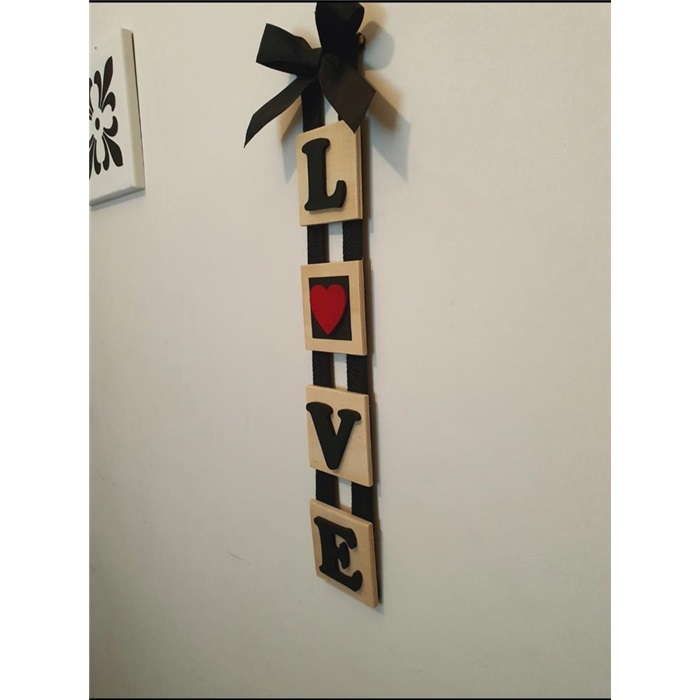 Sevgililer Günü Ahşap Asma Süs
