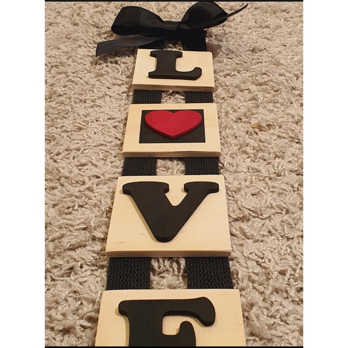 Sevgililer Günü Ahşap Asma Süs