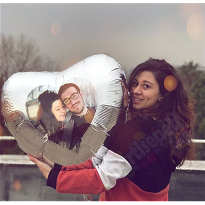 Sevgiliye Özel Kırmızı Kalp Uçan Balon