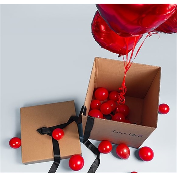 Sevgiliye Özel Rose Kalp Uçan Balon 60 Cm