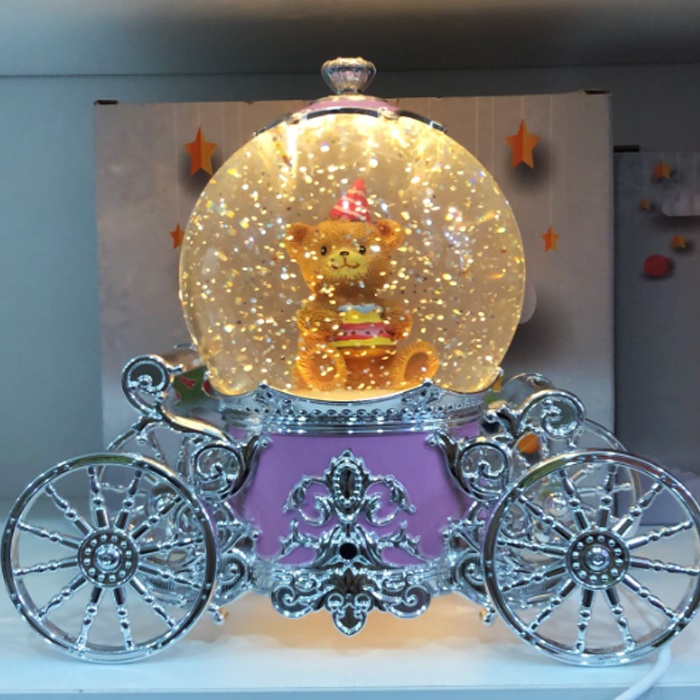 Sevimli Ayıcık Fayton Kar Küresi