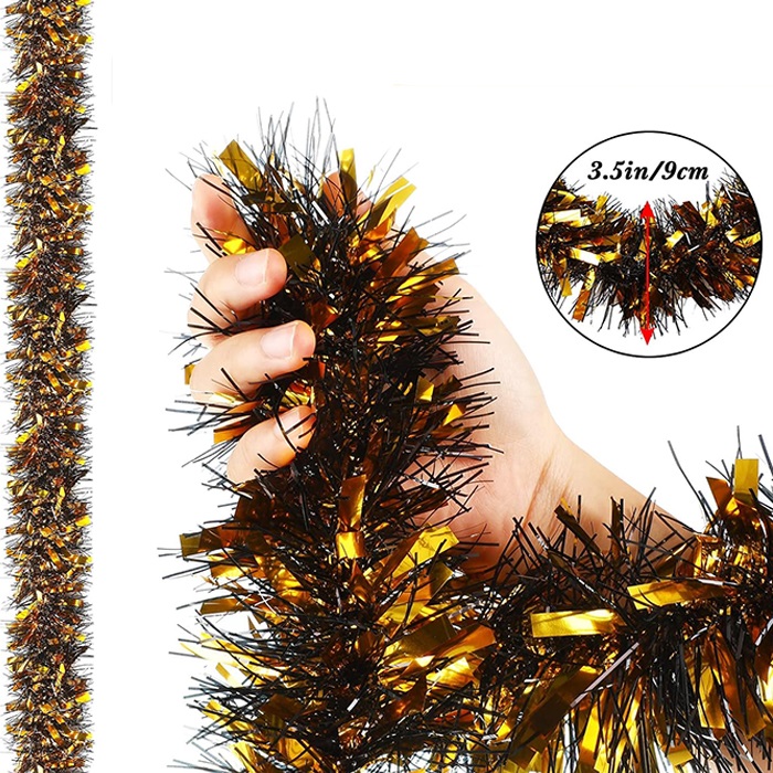 Siyah Gold Renkli Fırfır Süs