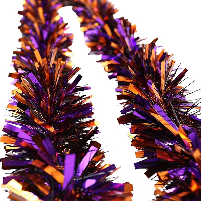 Siyah Turuncu Mor Renkli Fırfır Süs