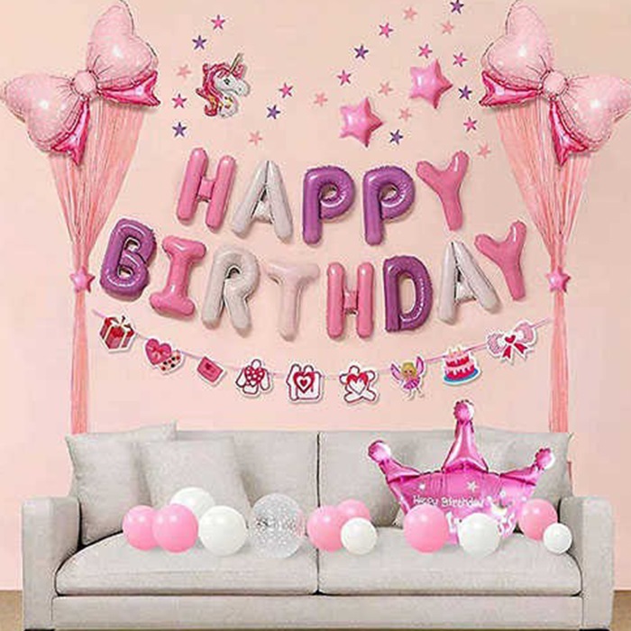 Soft Renkli Happy Birthday Harf Folyo Balon