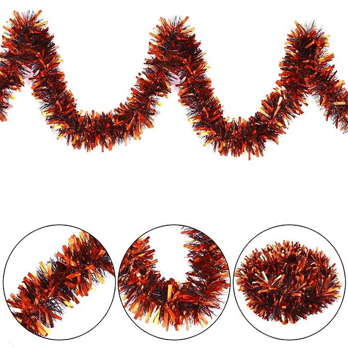 Turuncu Siyah Renkli Fırfır Süs