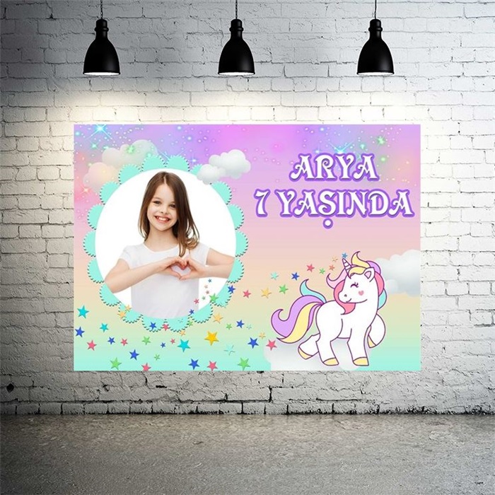 Unicorn Kişiye Özel Afiş