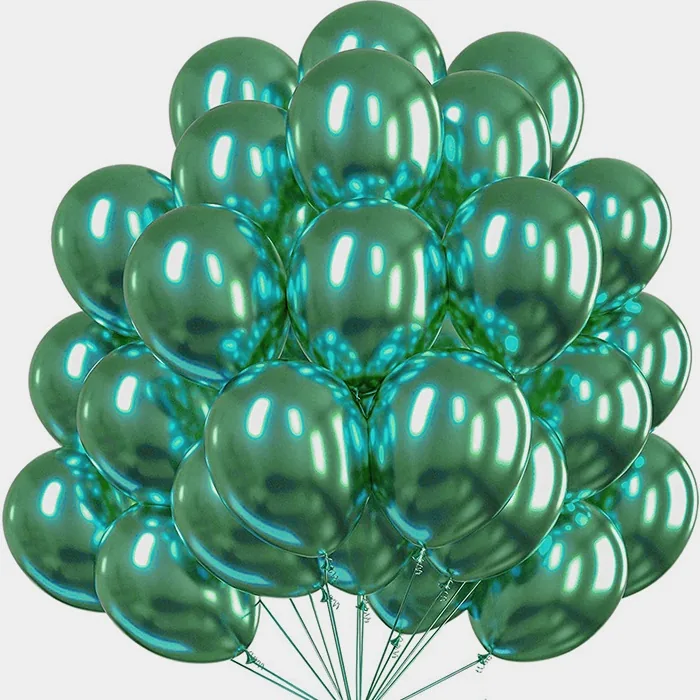Yeşil Renkli Krom Balon