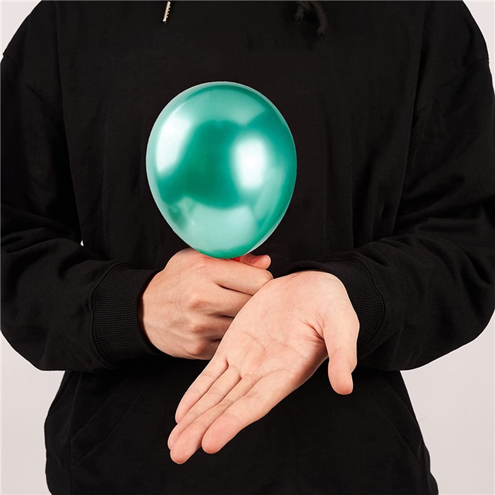 Yeşil Renkli Mini Krom Balon