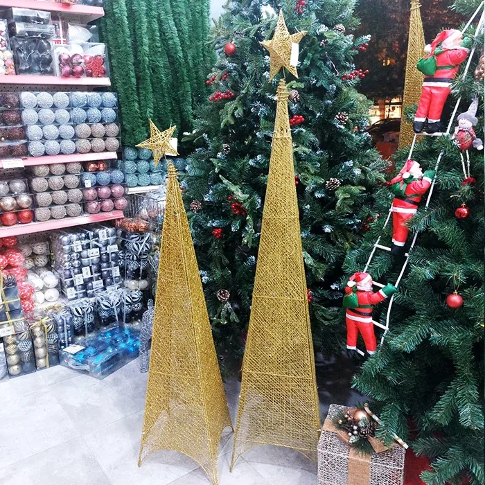 Yılbaşı 3 Boyutlu Gold Kule Dekor Süs